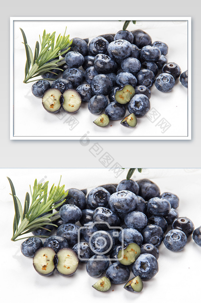 白底大气新鲜蓝莓高清摄影图图片图片