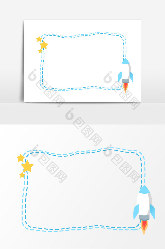 火箭飞行边框图片图片