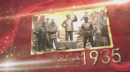 红色党政历史时间轴图文展示AE模板