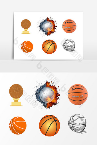 体育运动篮球足球素材图片