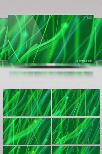 绿色粒子线条动态展示背景led视频图片