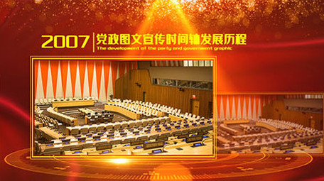 震撼大气红色图文时间线年会视频AE模板