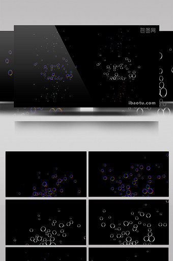 泡泡带透明通道气泡水泡上升视频素材图片