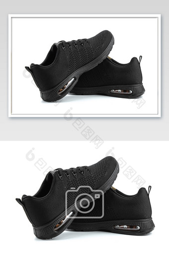 黑色运动鞋摄影图图片