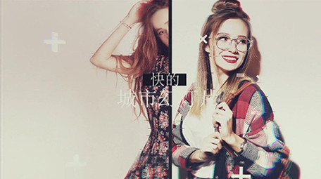 现代时髦动感差错特效相册展示AE模板