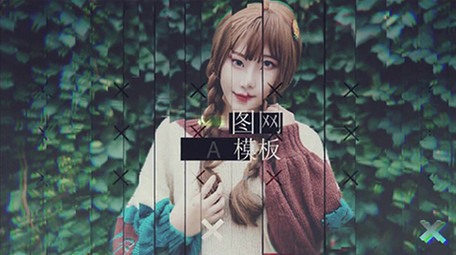 现代时髦动感差错特效相册展示AE模板