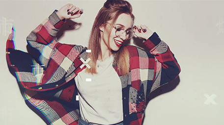 现代时髦动感差错特效相册展示AE模板