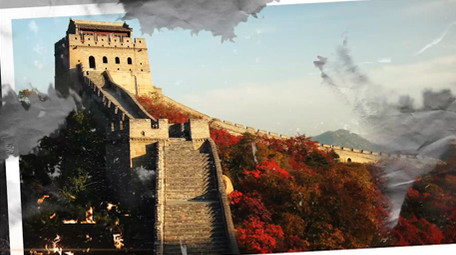 党的光辉历程回顾历史金色粒子图文模板