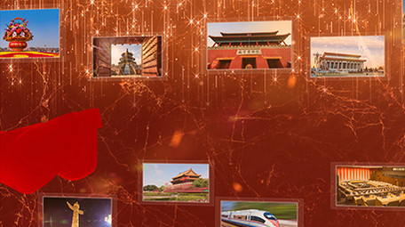 震撼金色文字党政党建宣传片片头ae模板