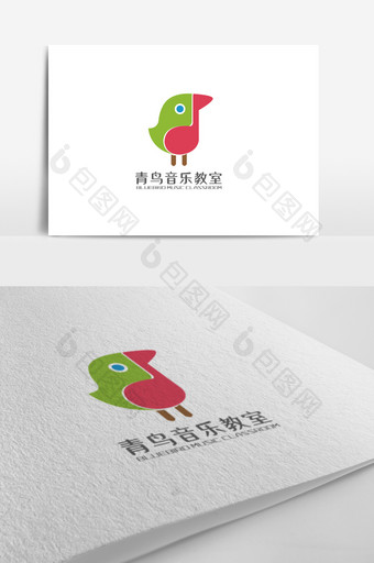 卡通风格音乐教育机构logo设计图片