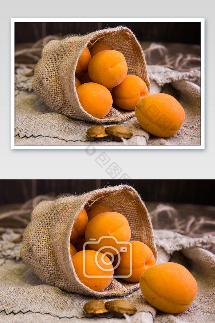 甜杏复古风拍摄横版水果图片图片