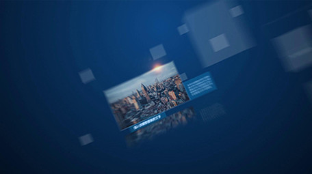 蓝色空间科技图文展示AE模板