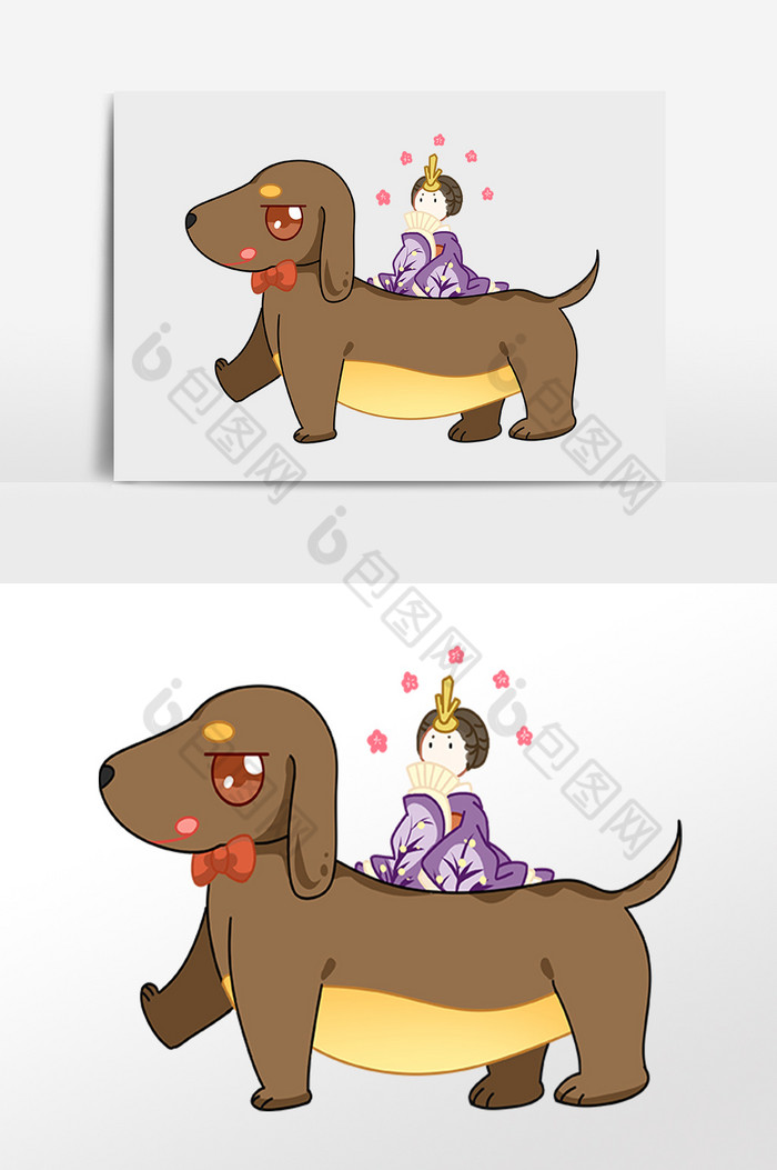 日系日本狗插画图片图片