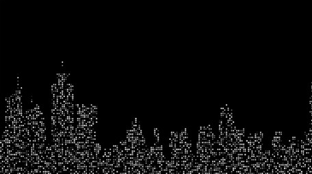 城市粒子光点动画背景合成特效元素素材视频