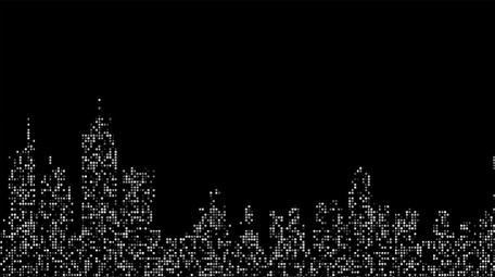 城市粒子光点动画背景合成特效元素素材视频