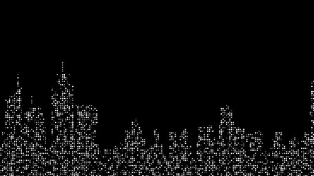 城市粒子光点动画背景合成特效元素素材视频