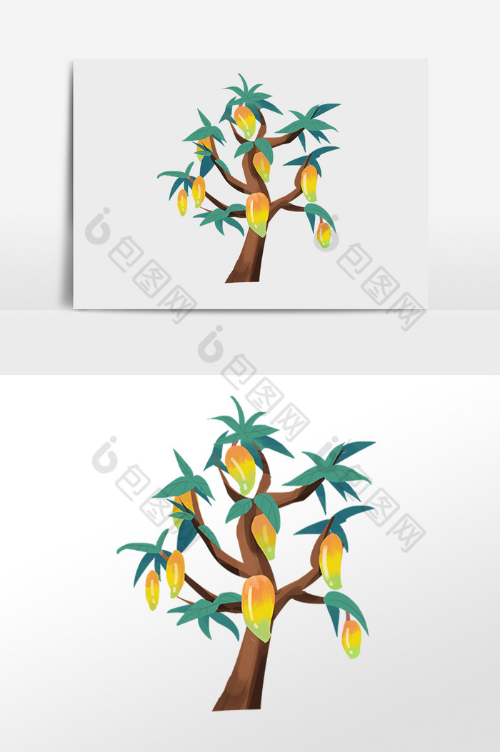 植物果树芒果树插画图片图片
