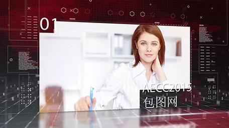 高科技全息商务宣传图文展示AE模板