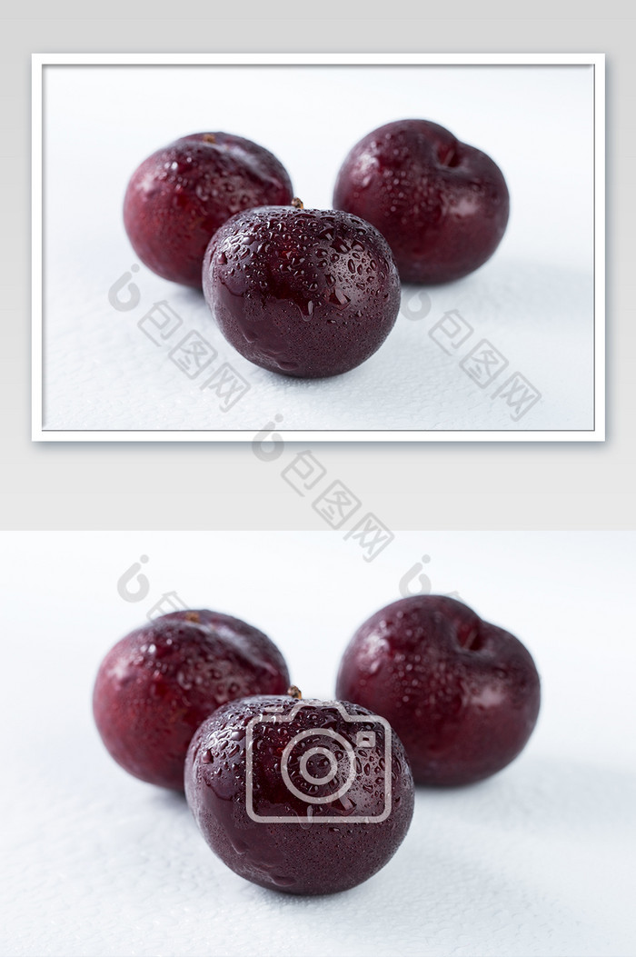白色背景上的新鲜水果黑布林摄影图片图片