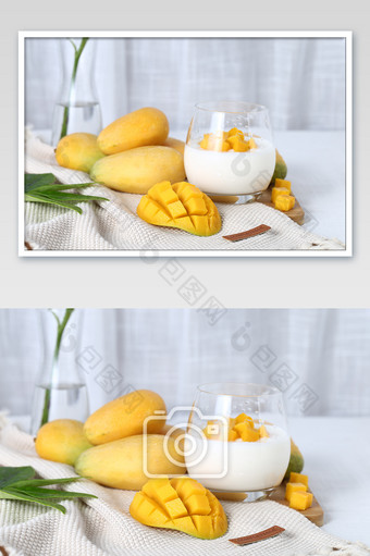 新鲜水果美食芒果高清摄影图片