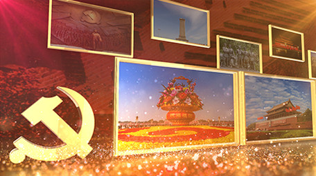 E3D党政图文展示AE模板视频片头素材