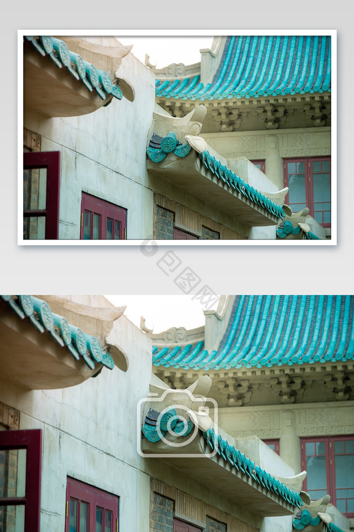 武汉大学老斋舍青砖古建筑高清摄影图