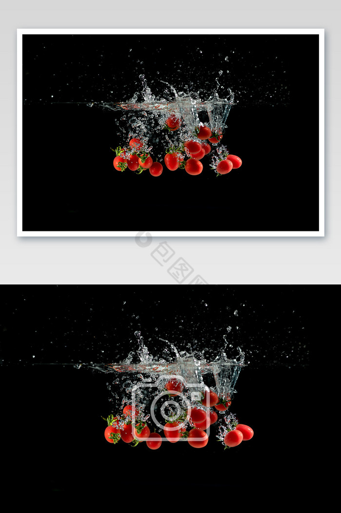 黑背景小番茄水果创意摄影图片图片