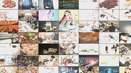 图片墙汇聚LOGO片头AE模板