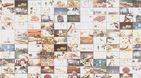 图片墙汇聚LOGO片头AE模板