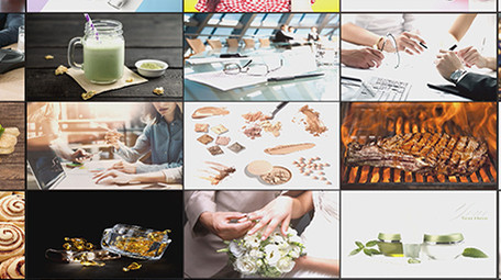 图片墙汇聚LOGO片头AE模板