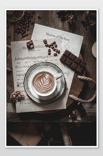 气质生活咖啡巧克力静物美食摄影图片