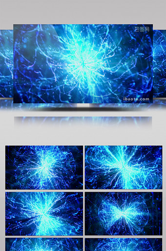 蓝色炫酷大气唯美蓝色粒子展示科技企业宣传图片