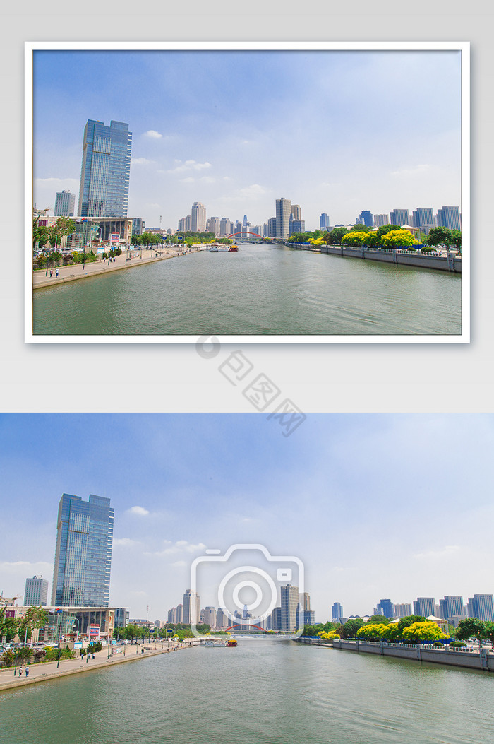 清新天津海河风光图片