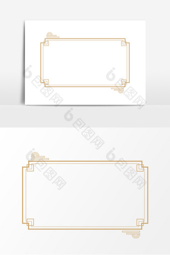中国风复古金色边框图片