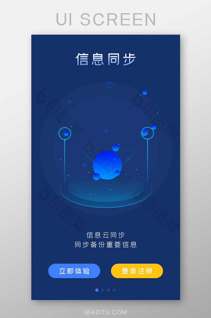 科技系统信息同步APP引导页图片图片