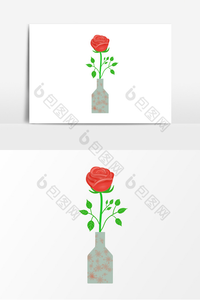 花植物花瓶插画图片图片
