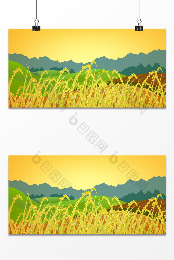 芒种播种节气小麦堆叠图片图片