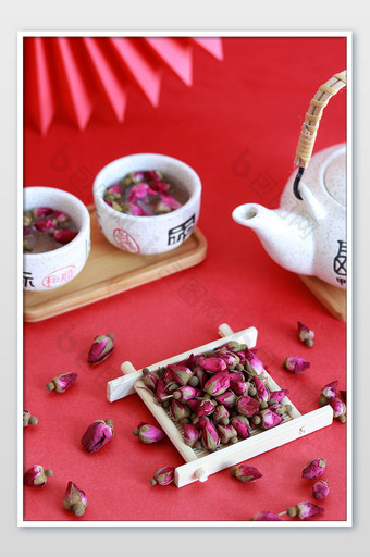 玫瑰花茶养生茶产品图图片
