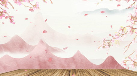 粉色大气古风后期背景