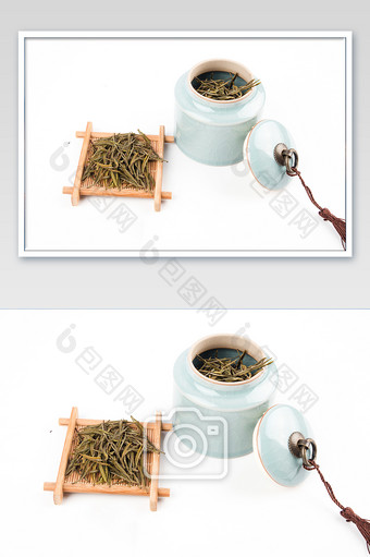 陶瓷中式茶罐茶叶摄影图图片