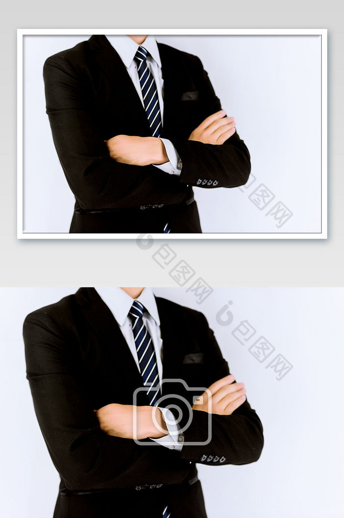 商务人士双手抱肩侧身商务姿势动作图片图片