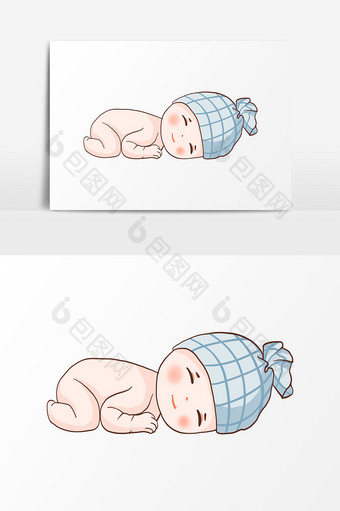 卡通手绘母婴元素小婴儿图片