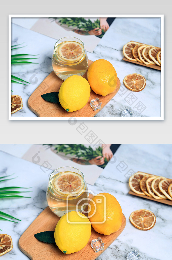 柠檬片花草茶高清摄影图图片图片