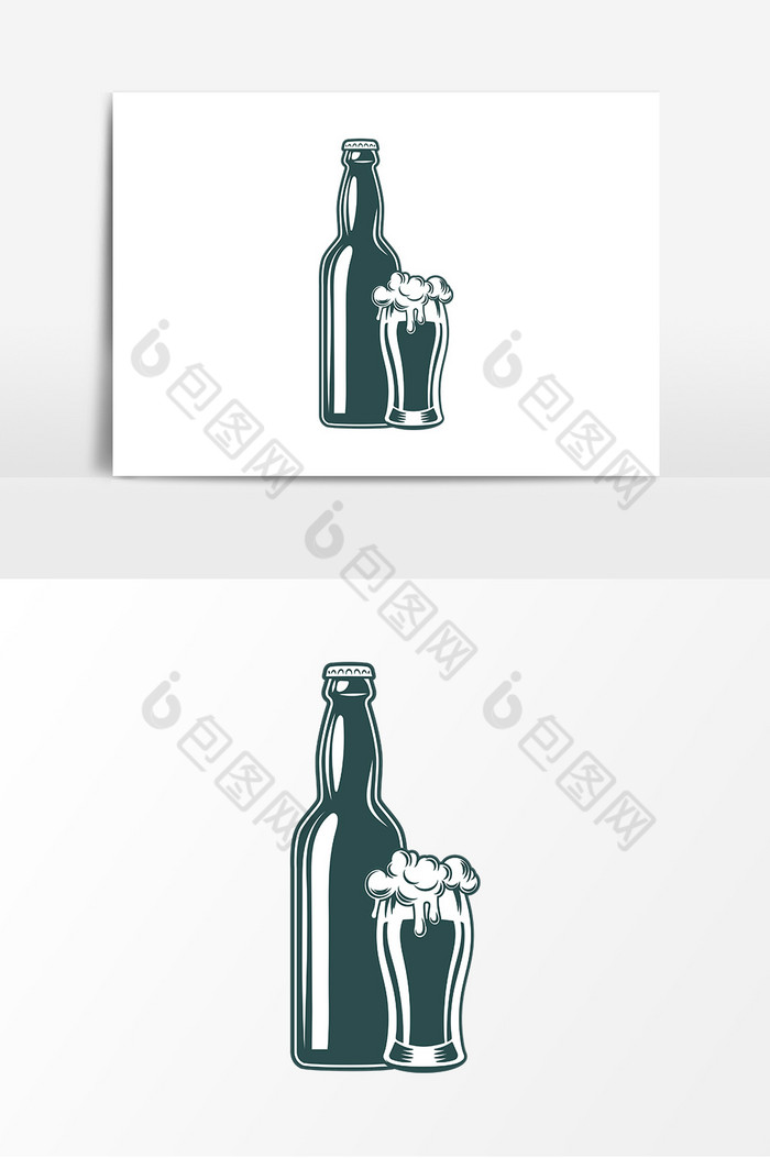 线条啤酒酒杯图片图片