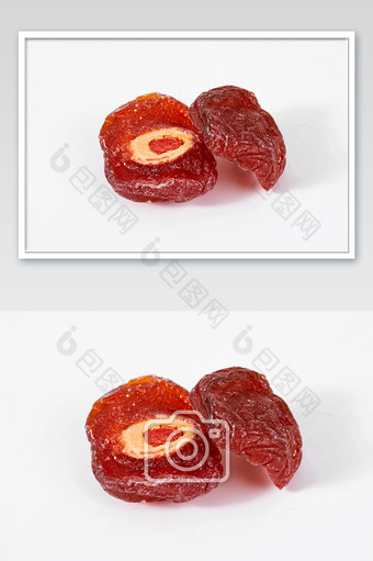 半梅蜜饯零食白底图果干美食摄影图片