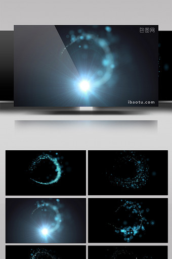4款粒子光效动画背景合成特效元素素材视频图片
