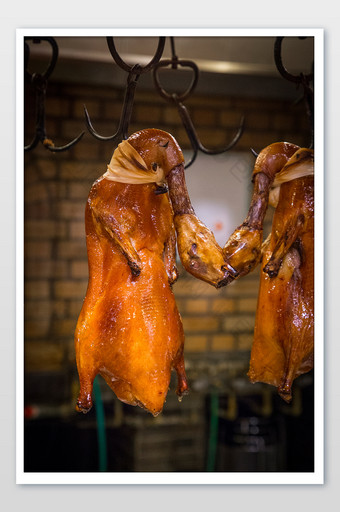 北京特色吊炉烤鸭摄影图片