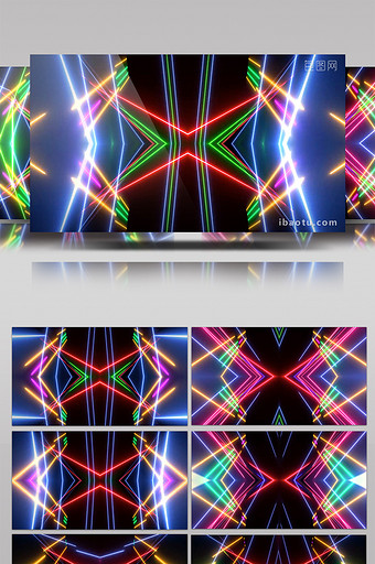 五彩粒子线条动感dj酒吧舞厅背景视频图片