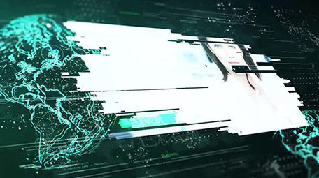 全球网络科技商务数字相册宣传AE模板