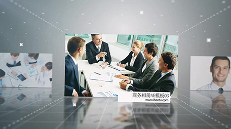 简洁三维空间商务公司图文宣传展示AE模板